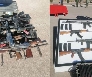 Destruye Sedena armamento asegurado en Nogales