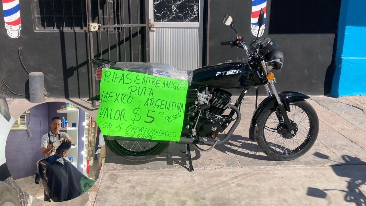 Viajará en su moto desde Huatabampo a Argentina