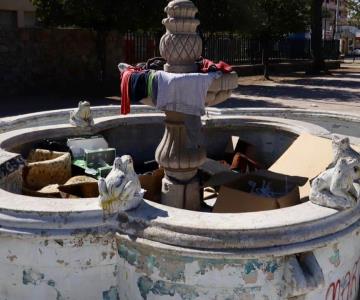 La fuente de las Ranitas del Parque El Mundito se encuentra abandonada
