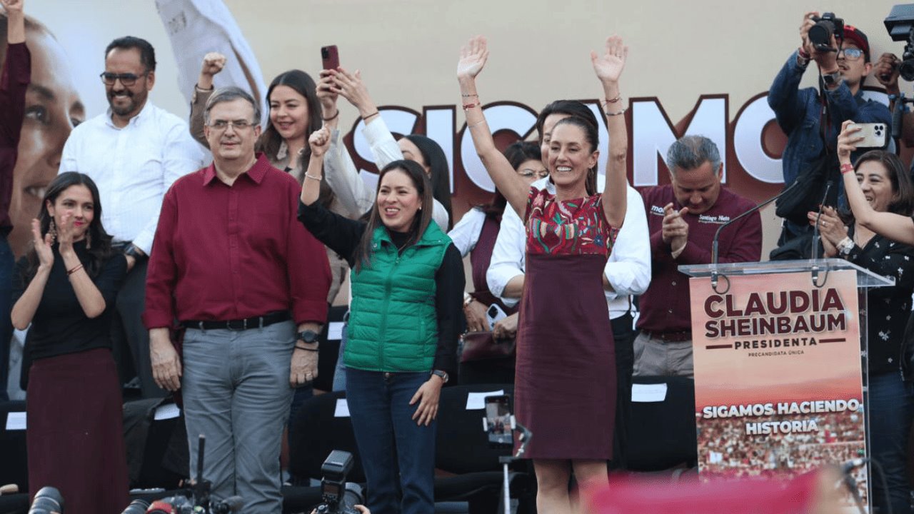 Llegamos unidos, fuertes y victoriosos, asegura Sheinbaum en cierre