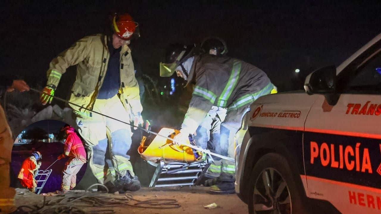 Hombre de 55 años fue rescatado luego de caer al un canal