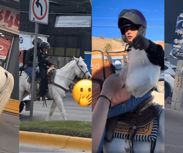 Repartidor de app se vuelve viral por entregar pedidos a caballo
