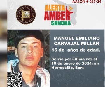 Activan Alerta Amber para localizar a menor Manuel Emiliano Carvajal Millan