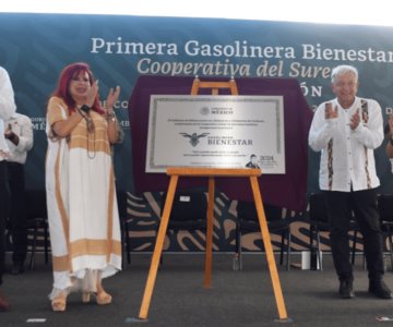 Inaugura AMLO primera gasolinera del Bienestar en Campeche