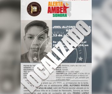 Localizan a menor desaparecido en Hermosillo y desactivan Alerta Amber
