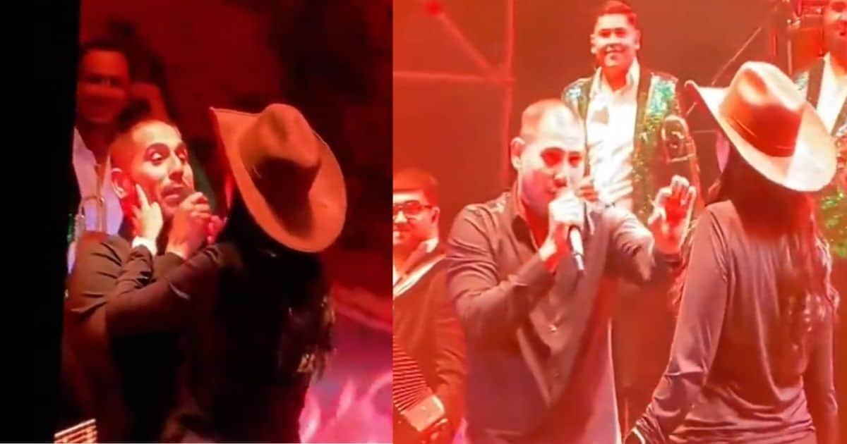 Espinoza Paz escapa de una fan que quería besarlo en pleno concierto