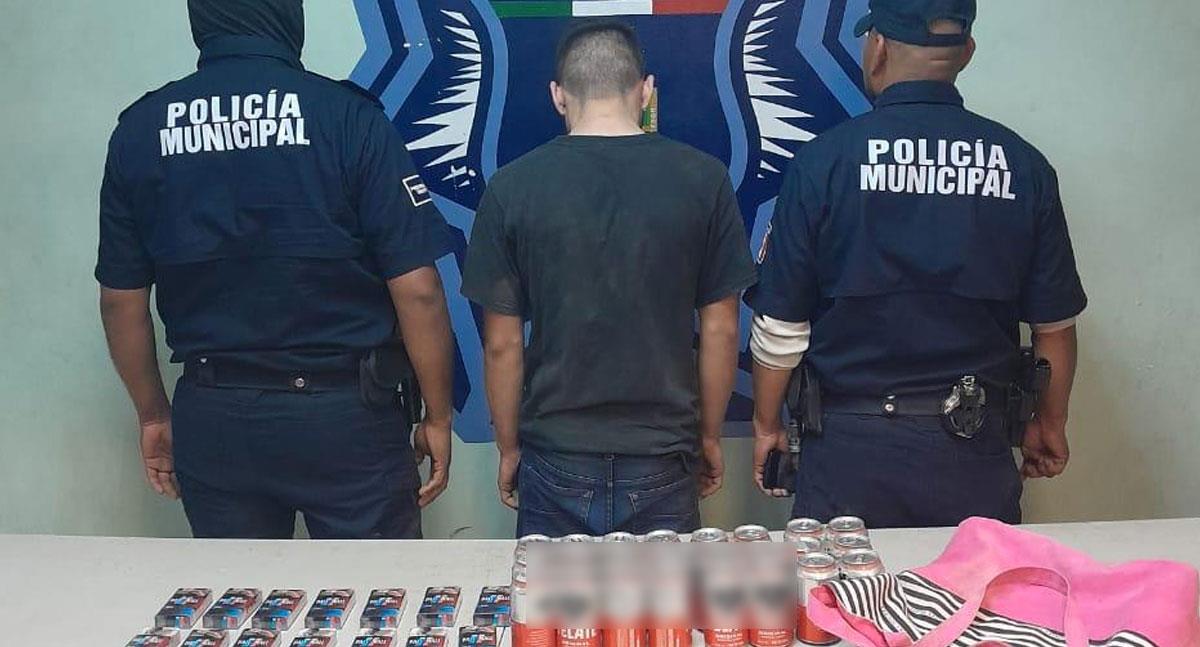 Acusan a menor de robar 14 cajas de cigarros y 24 latas de cerveza