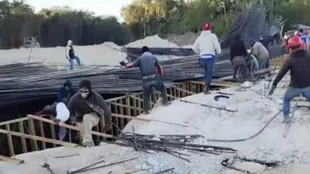 Rescate de los trabajadores atrapados en la construcción del Tren Maya