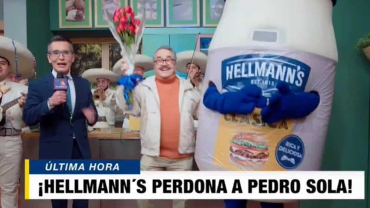 Pedrito Sola recibió el perdón de parte de la mayonesa Hellmanns