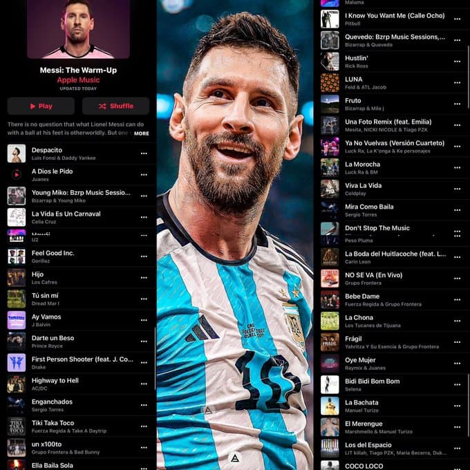 Música de Carin León y Natanael Cano inspira a Messi antes de jugar partido