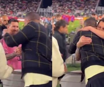 Lionel Messi tiene emotivo encuentro con Will Smith a mitad de juego