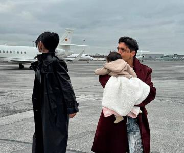 Christian Nodal y Cazzu presumen fotos con su hija Inti en París