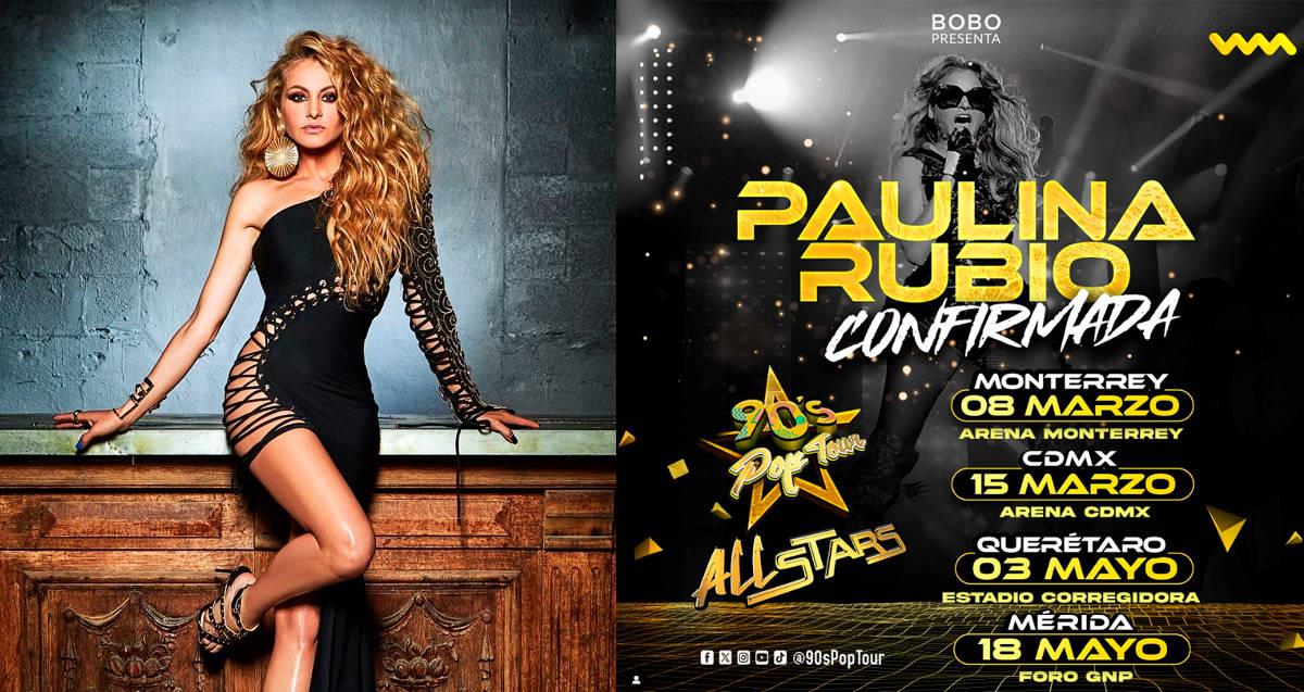 Paulina Rubio confirma participación en los 90s Pop Tour