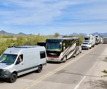 Llega primer caravana de turistas de Estados Unidos a Puerto Peñasco