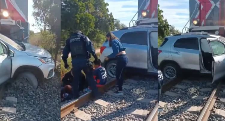 Tren de carga embiste a madre e hijo en Sinaloa