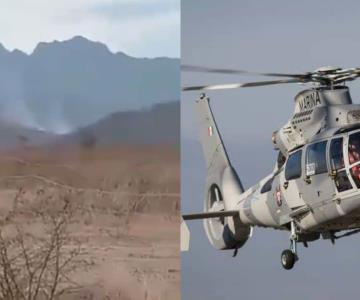 Helicóptero de la Semar sufre accidente en Sinaloa y aterriza de emergencia