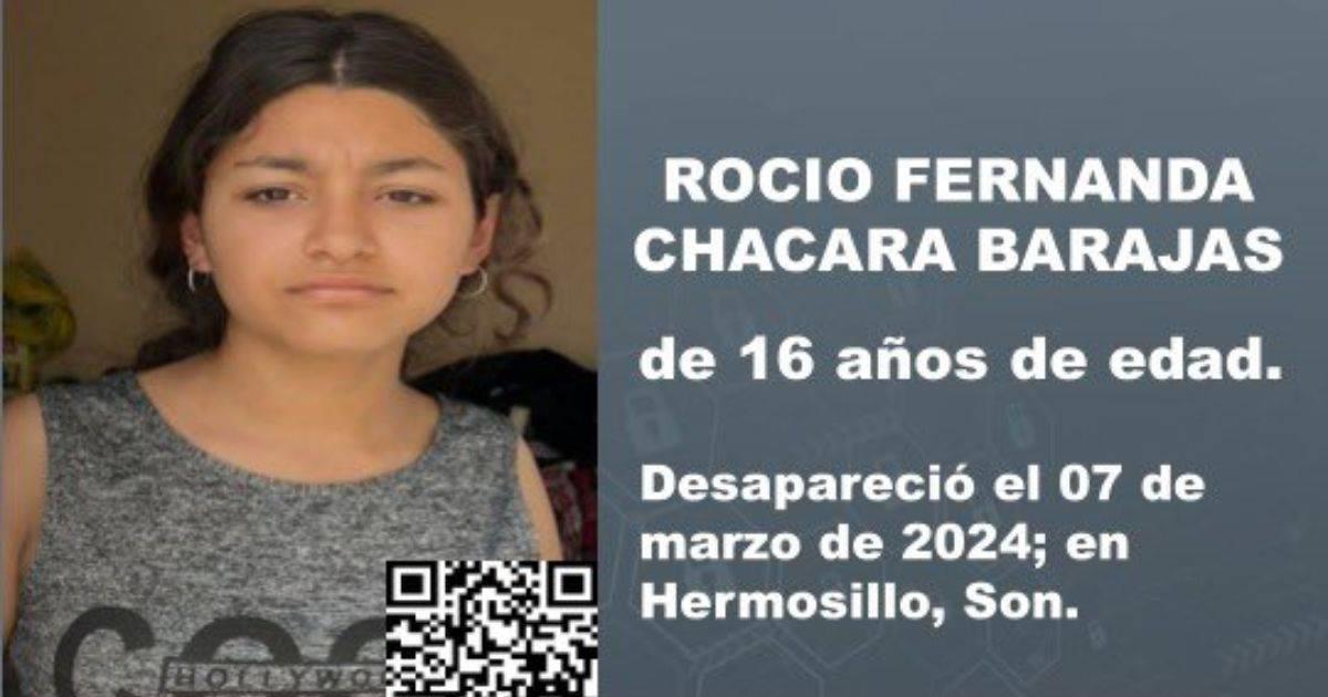 Activan Alerta Amber para buscar a Rocío, menor desaparecida en Hermosillo