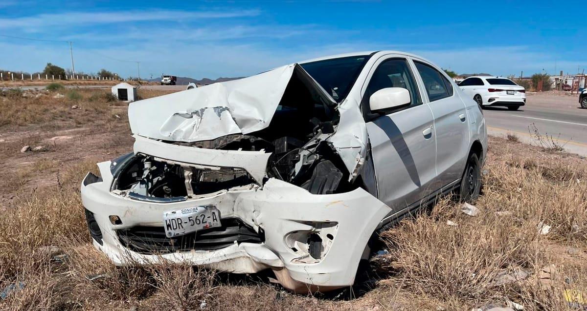 Accidente automovilístico en Guaymas deja 3 lesionadas