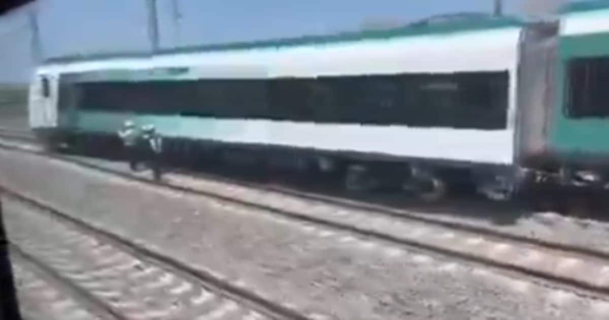 Se descarrila vagón del Tren Maya en Tixkokob, Yucatán