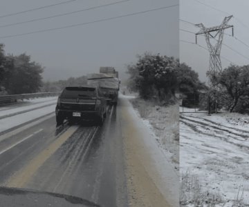 Cierran circulación en carretera Ímuris-Cananea debido a nevada