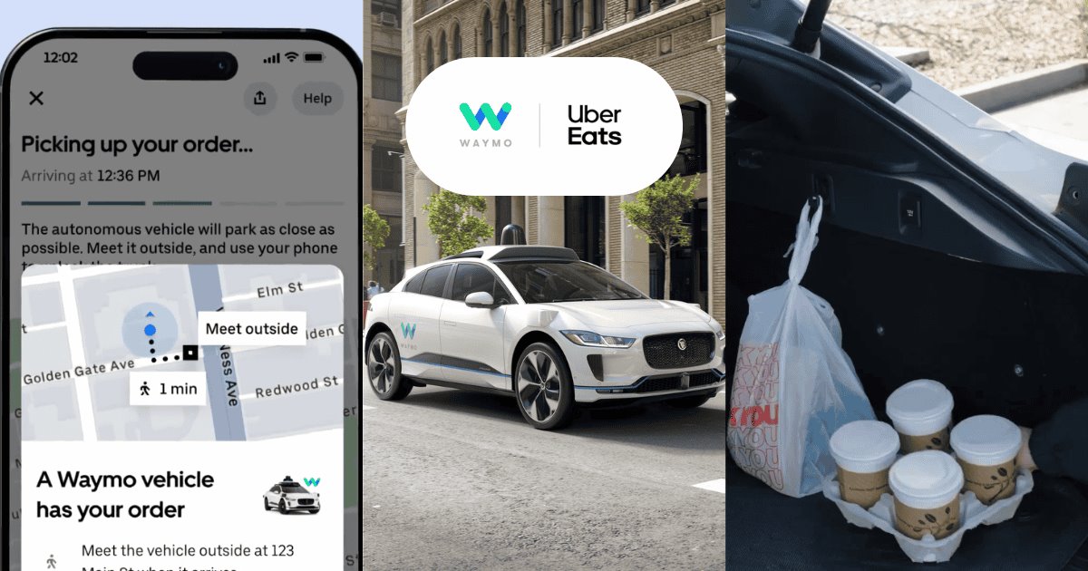 Uber Eats inicia en Phoenix entregas autónomas en carros Waymo