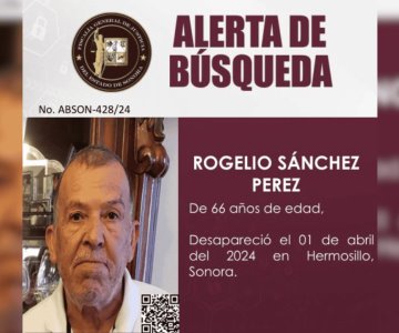 Emiten alerta de búsqueda para localizar al señor Rogelio Sánchez Pérez