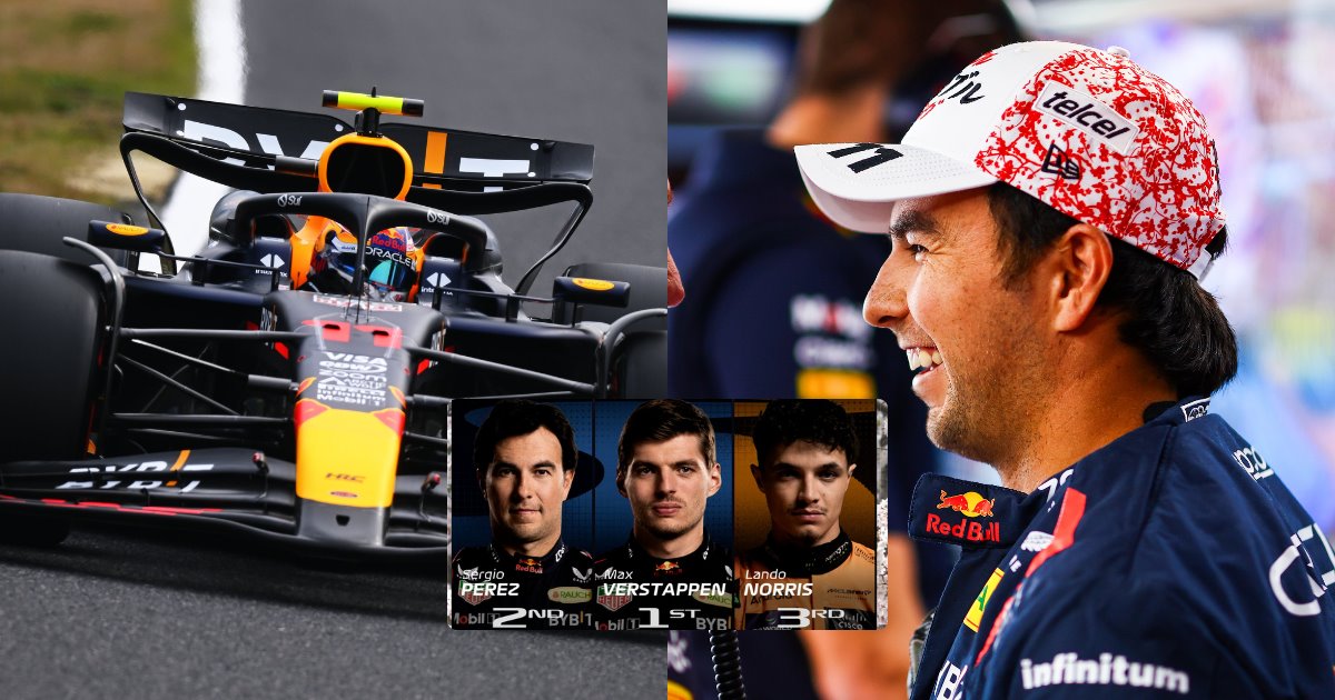Sergio Checo Pérez saldrá segundo en el GP de Japón; Pole para Verstappen