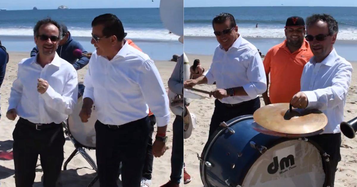 Embajador de Reino Unido baila al ritmo de música de banda en Mazatlán
