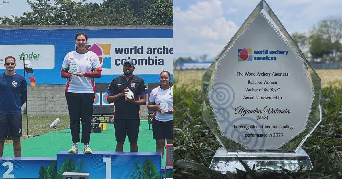 Alejandra Valencia recibe premio a la mejor arquera del continente