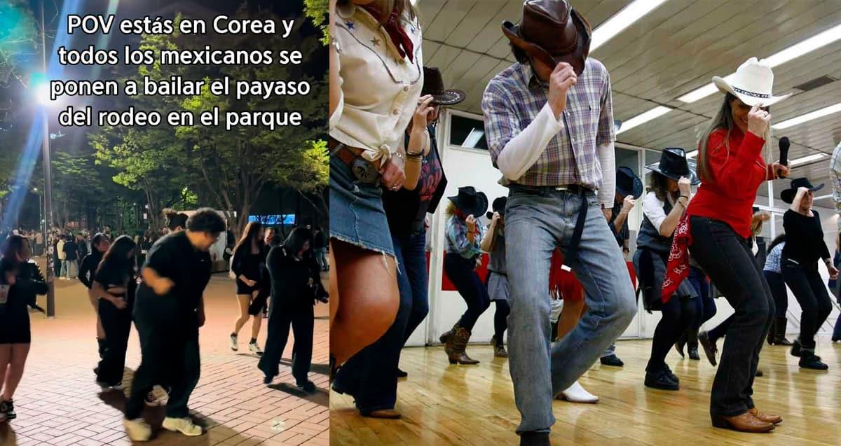 Mexicanos arman fiesta con Payaso del rodeo en Corea del Sur