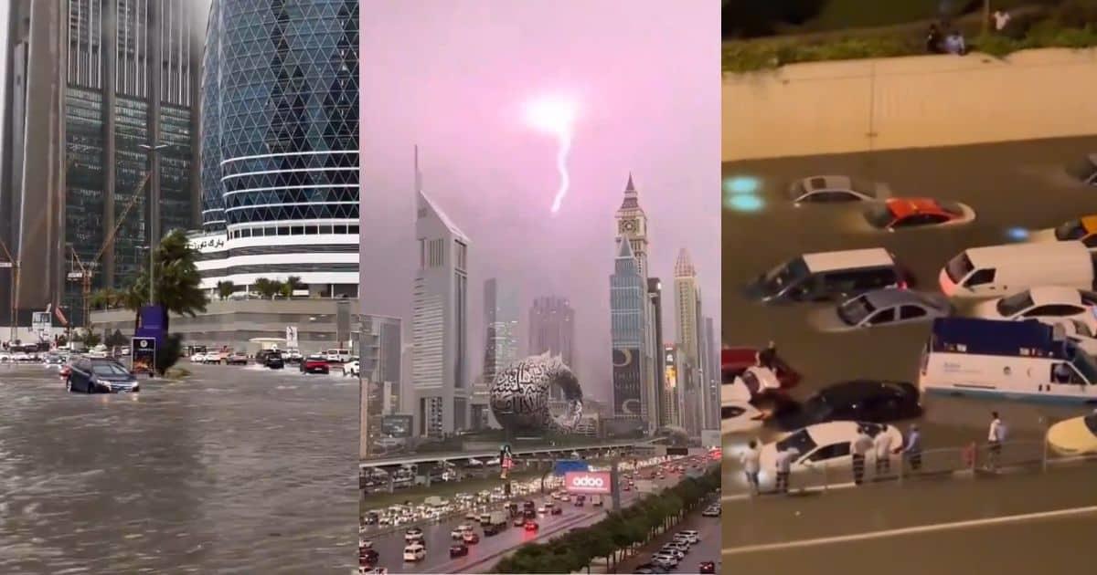 Dubái inundada por fuertes lluvias equivalentes a un año de precipitaciones
