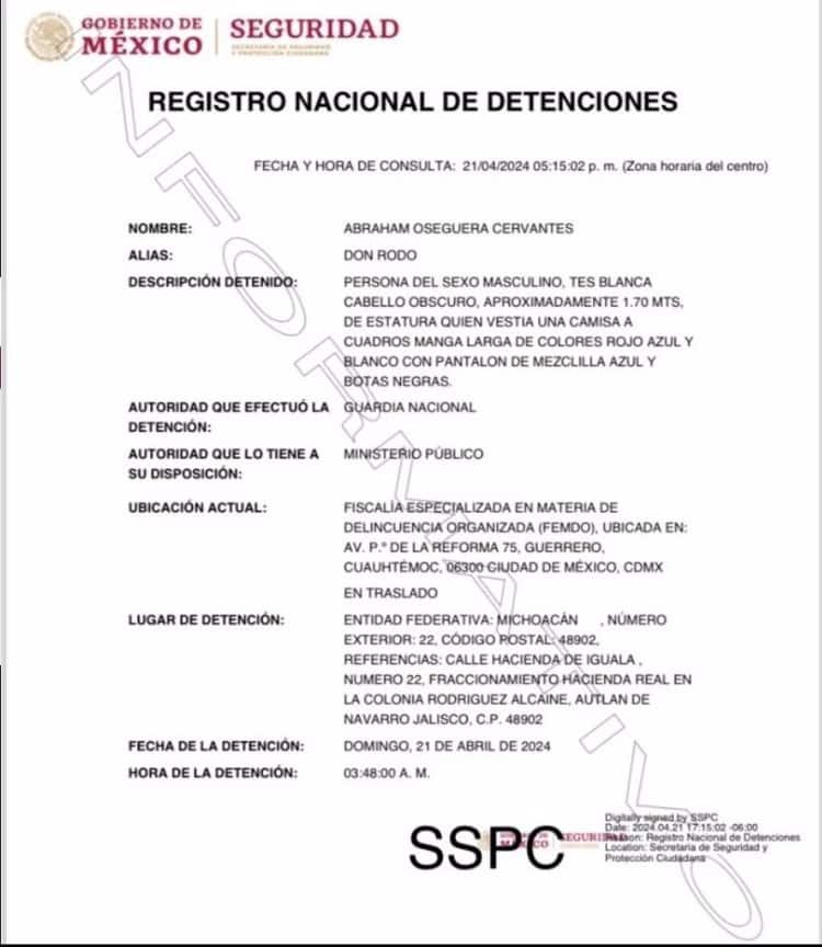 Capturan a Abraham Oseguera, hermano de El Mencho, en Jalisco