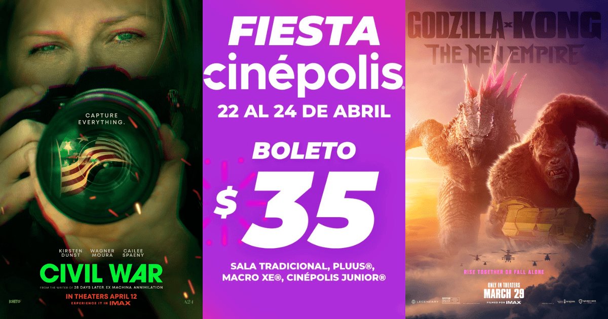 Estas son las películas que podrás ver por $35 pesos en Cinépolis