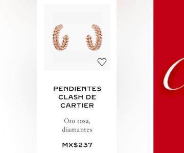 Joven compra aretes Cartier en 237 pesos tras aprovechar error en su tienda