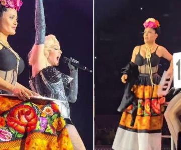 Madonna sube al escenario a Frida Kahlo encarnada en Salma Hayek