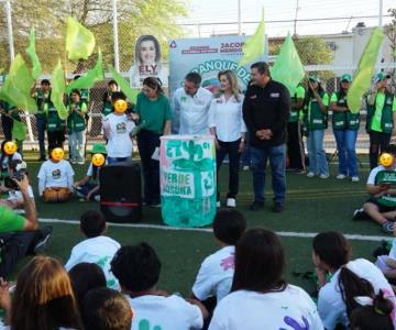 Jacobo Mendoza y Karina Zárate promueven cuidado al medio ambiente a los niños