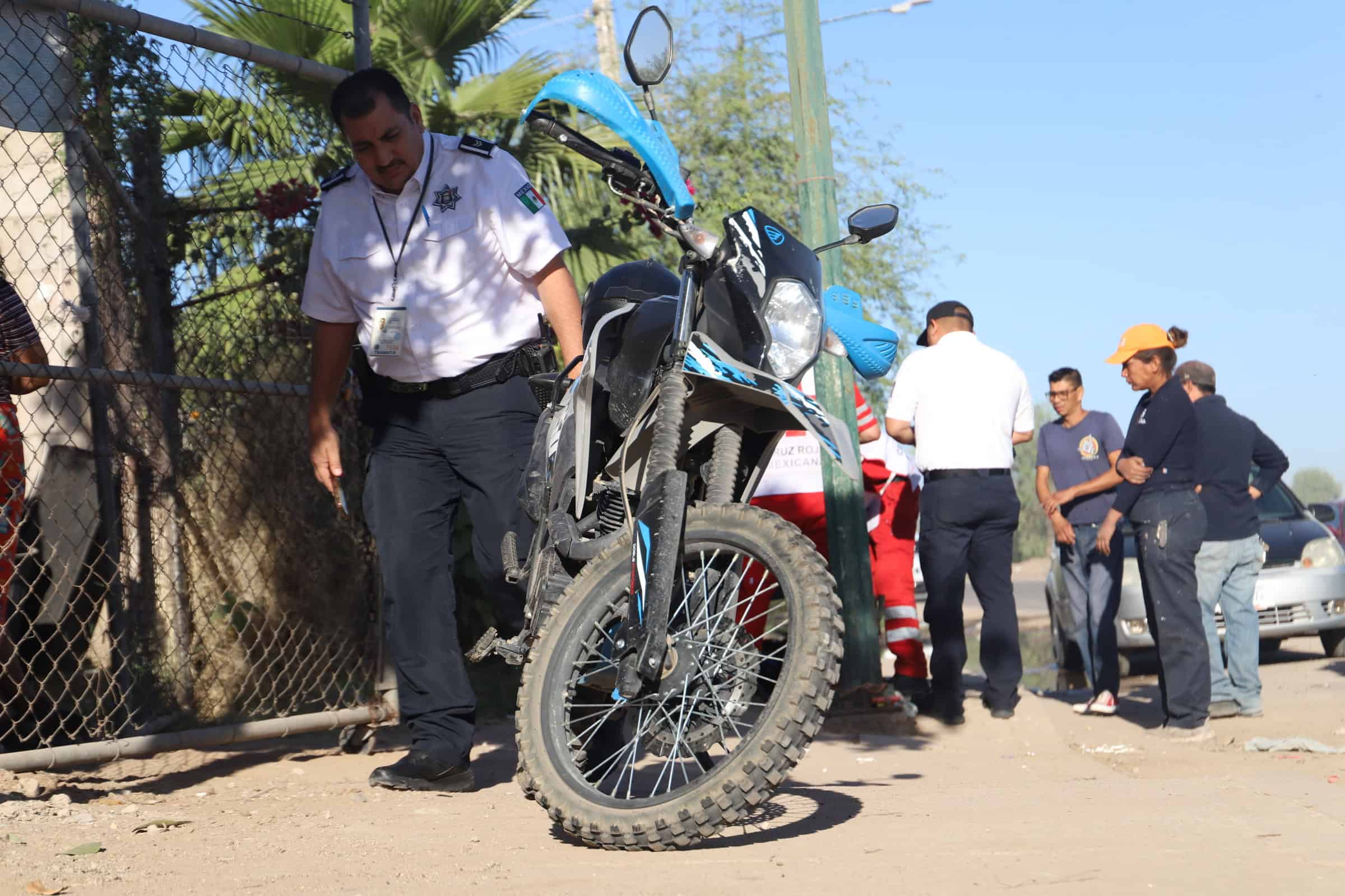 Motociclista sufre accidente en la colonia Luis Donaldo Colosio