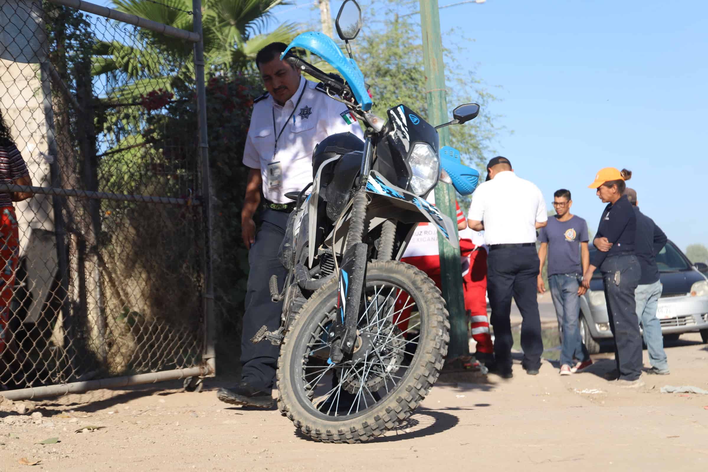 Motociclista sufre accidente en la colonia Luis Donaldo Colosio