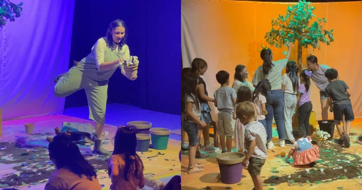 Niños y niñas disfrutan y aprenden con la obra Crecer en las Fiestas del Pitic