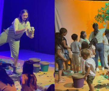 Niños y niñas disfrutan y aprenden con la obra Crecer en las Fiestas del Pitic