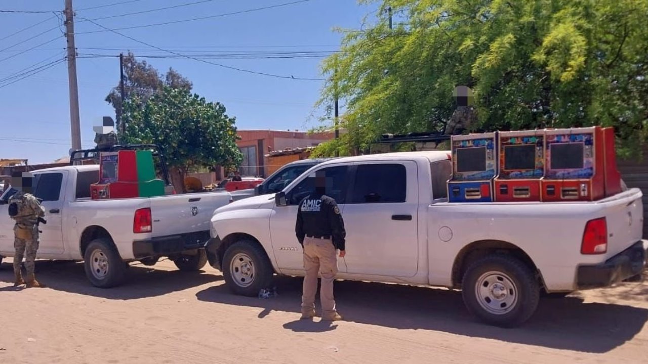 Aseguran máquinas tragamonedas en el Golfo de Santa Clara