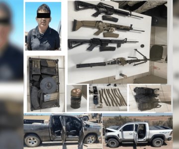 Persecución de sujeto con armamento en Sonora termina en Baja California