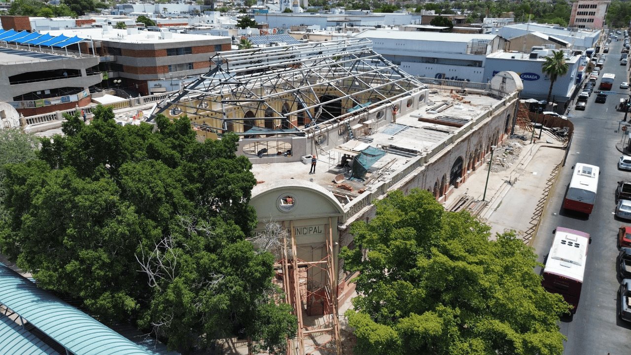 Avanzan trabajos de rehabilitación en el Mercado Municipal