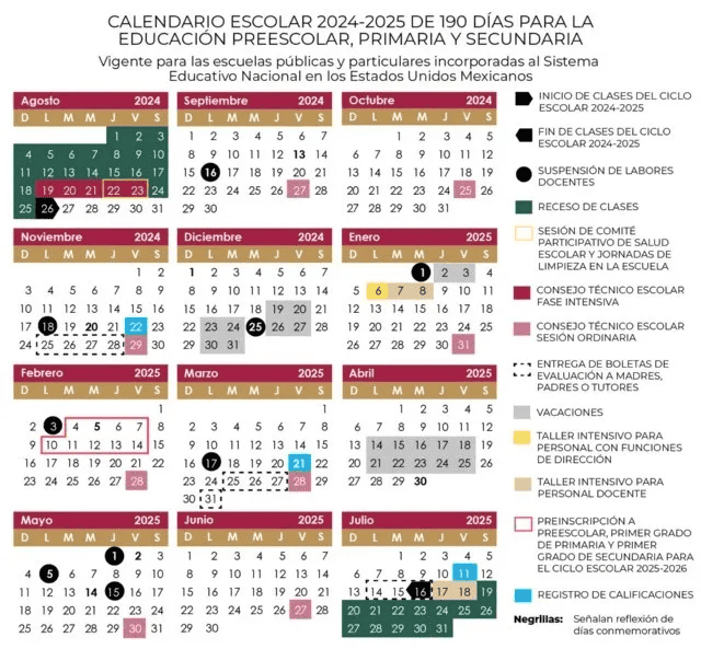 Calendario Escolar 2024-2025: Estas son las fechas clave y días festivos