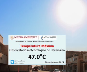 Hermosillo rompe nuevamente récord de calor en junio; 47°C este jueves