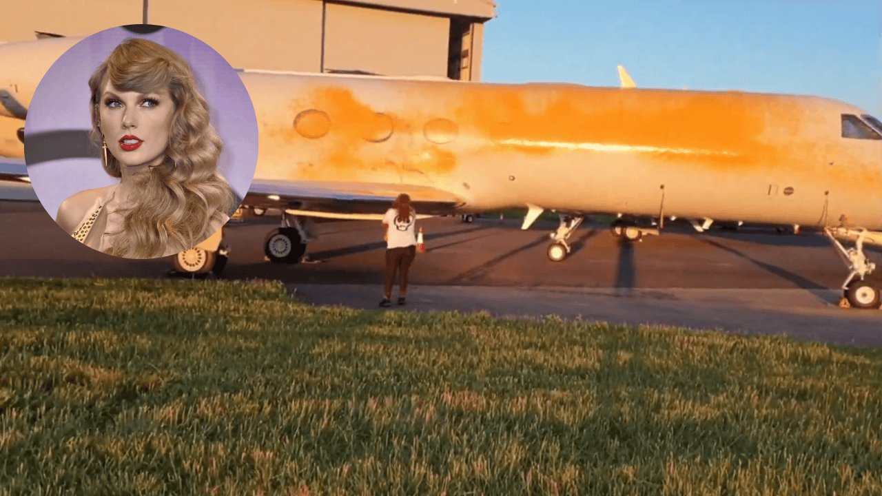 Activistas intentan vandalizar el jet privado de Taylor Swift
