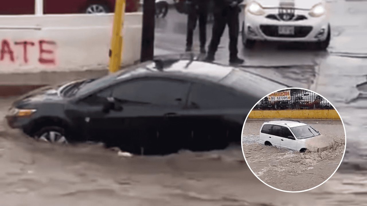 Rescatan a dos personas varadas tras intensa lluvia en Nogales