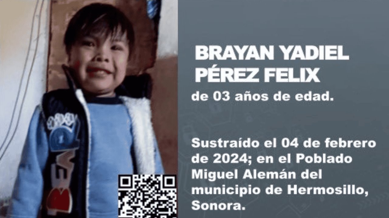 Activan Alerta Amber para localizar a Brayan Yadiel Pérez de 3 años