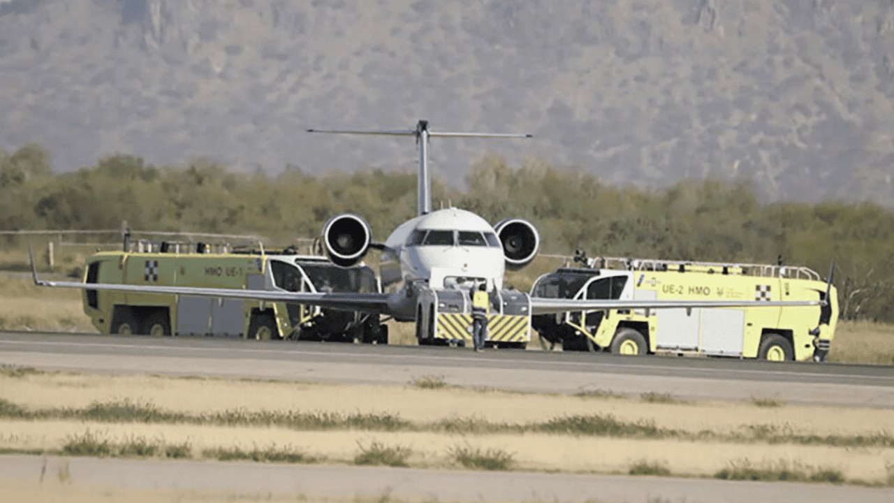 Cessna aterriza de emergencia y activa alerta en Aeropuerto de Hermosillo