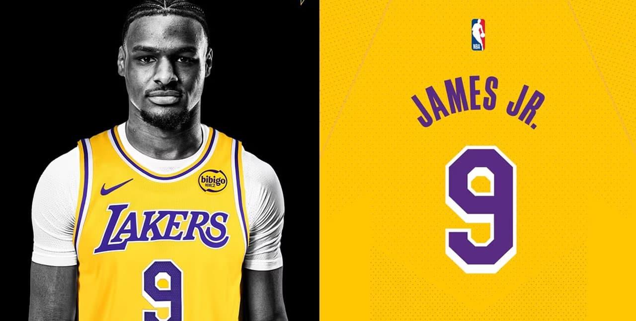 Bronny James usará el número 9 con Los Ángeles Lakers